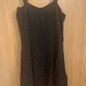 Black flower detail tank dress